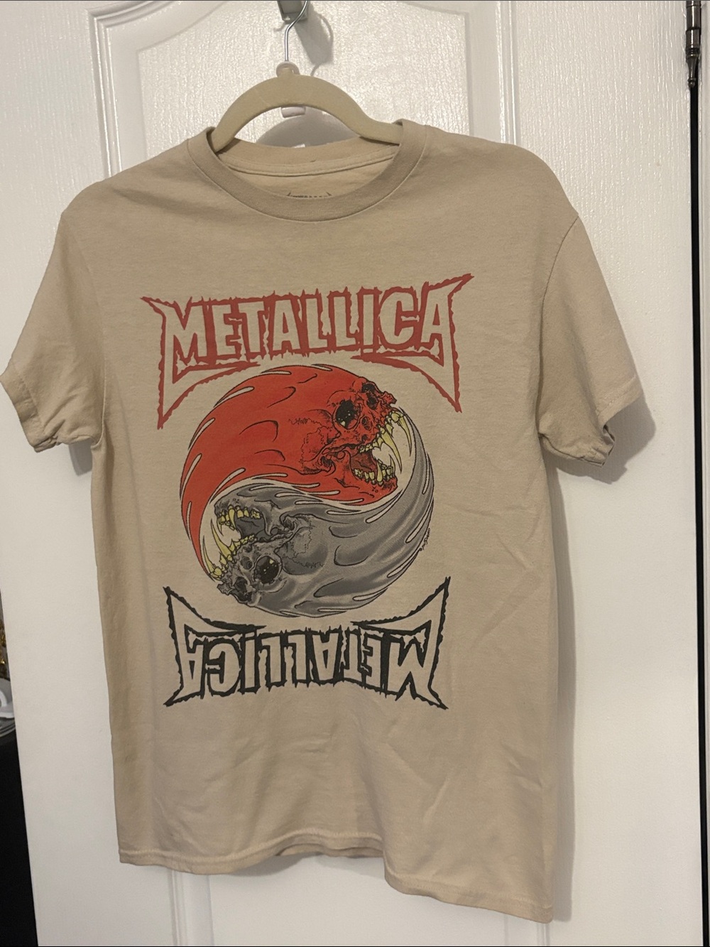 Vintage Metallica cotton beige shirt